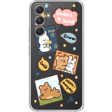 Manitoba Samsung Galaxy S23 Fe Uyumlu Baskılı Yumuşak Silikon Şeffaf Telefon Kılıfı