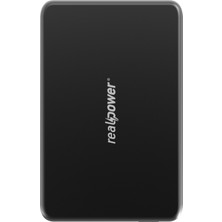 Realpower 5000MAH R Mag Slim Magsafe 20W Hızlı Manyetik Wireless Powerbank Siyah Titanyum Mp-5kbt2