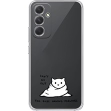 Manitoba Samsung Galaxy S23 Fe Uyumlu Baskılı Yumuşak Silikon Şeffaf Telefon Kılıfı