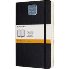 Moleskine Klasik Yumuşak Kapak Çizgisiz Defter L Boy 13X21 Cm. 400 Sayfa Siyah