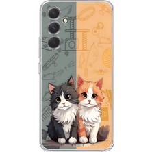 Manitoba Samsung Galaxy S24 Uyumlu Baskılı Yumuşak Silikon Şeffaf Telefon Kılıfı