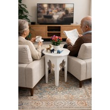 Kimahome Osmanlı Tarzı Dekoratif 4 Ayaklı Sekizgen Zigon Modern Yan Sehpa