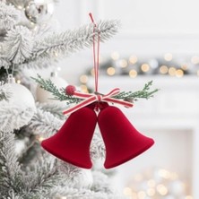 Storemax Yılbaşı Kadife Çan Bordo 2lı 10X20CM AST7302