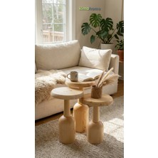 Kimahome Ürgüp Mantar Sehpa 3'lü Set (43 48 53 Cm)