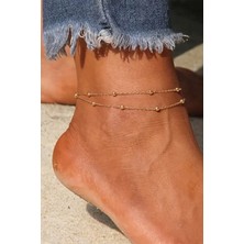 M Miel Kadın Ikili Çelik Kararmaz Top Detay Halhal