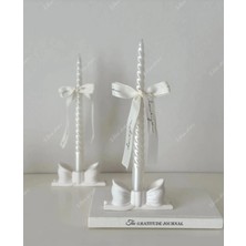 Red.moon Pinterest 2li Fiyonk Şamdan, Mumluk, Kurdele Şamdan One Size