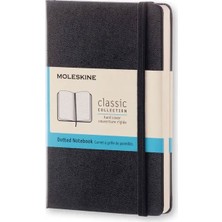 Moleskine Sert Kapak Noktalı (Dot) Defter Cep Boy 9X14 Cm. 192 Sayfa Siyah