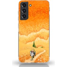 Manitoba Samsung Galaxy S21 Fe Uyumlu Baskılı Yumuşak Silikon Şeffaf Telefon Kılıfı
