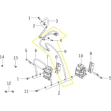 Qj TRX12 Ön Fren Hidrolik Hortumu Üst