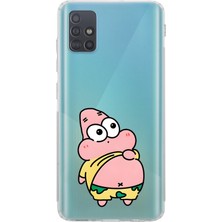 Manitoba Samsung Galaxy A51 Uyumlu Baskılı Yumuşak Silikon Şeffaf Telefon Kılıfı