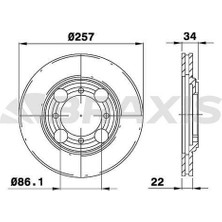 Braxis On Fren Dısk Aynası Havalı Hyundaı Elantra 1.6 1.8 Coupe 96-98 (257X4)