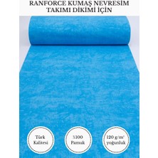Fabricstown Ranforce Kumaş Nevresim Dikimi Için – %100 Pamuk, 240 cm × 100 Cm, Mermer Desen V-20