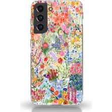Manitoba Samsung Galaxy S21 Fe Uyumlu Baskılı Yumuşak Silikon Şeffaf Telefon Kılıfı