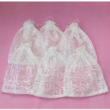 Fnt Desenli Tül Kese 16*21 cm Ebatında 12 Adettir Hediyelik Bohçalık Çeyizlik