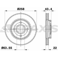 Braxis On Fren Dısk Aynası Focus I 9804 Fıesta V 0008 Fusıon 0212 Ford Ka 1.6 0308 Mazda Iı 1.2 / 1.4 / 1.6