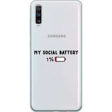 Manitoba Samsung Galaxy A70 Uyumlu Baskılı Yumuşak Silikon Şeffaf Telefon Kılıfı