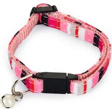 Mtxdpn Beeztees Yavru Kedi Boyun Tasması, Zilli, Pembe, 16-32CM