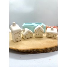 Wammolds Dörtlü Karlı Evler Silikon Kalıp
