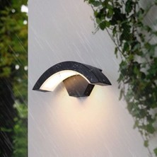 Elektrikle Çalışır 24 Watt Beyaz Işık Iç ve Dış Mekan LED Duvar Aplik Bahçe Kapı Girişi Armatür