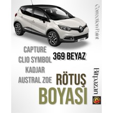 Flea Market Renault 369 Uyumlu - Metalik Buz Beyazı - Profesyonel Rötüş Boyası - Taş Izi ve Çizik Giderici