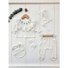 Baharda Nova %100 Pamuk Kız Bebek Yeni Doğan 5’li Hastane Çıkış Seti / Zıbın / Mevlüt Set