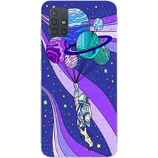 Manitoba Samsung Galaxy M31S Uyumlu Baskılı Yumuşak Silikon Şeffaf Telefon Kılıfı