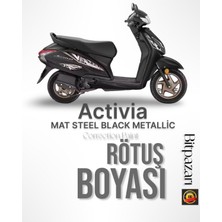 Flea Market Honda Activa Motorsiklet Mat Steel Black Metalik - Çizik Giderici Rötuş Boyası 25ML.