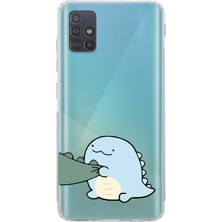 Manitoba Samsung Galaxy M31S Uyumlu Baskılı Yumuşak Silikon Şeffaf Telefon Kılıfı