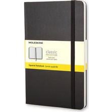 Moleskine Sert Kapak Kareli Defter Cep Boy 9X14 Cm. 192 Sayfa Siyah