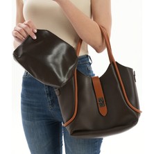 BSR Luisant Kadın Iç Çantalı Kilit Kapamalı El ve Omuz Çantası