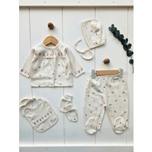 Baharda Nova %100 Pamuk Kız Bebek Yeni Doğan 5’li Hastane Çıkış Seti / Zıbın / Mevlüt Set