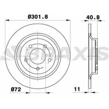 Braxis Arka Fren Dısk Aynası Mazda 5 CR19 1.8 / 2.0 / 2.0cd 05 16 Jant