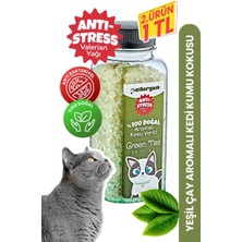 Petlergan Kedi Kumu Koku Giderici %100 Doğal Aromalı Yeşil Çay-Valerian Yağı Esanslı Anti Stress 300GR