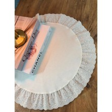 Nurgita Home Duck Keten Fırfırlı Fistolu Dekoratif Örtü (50 Cm)