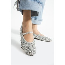 Best Cover Alya Pullu Simli Payetli Toka Detaylı Babet