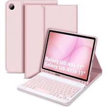 TekNetStore Galaxy Tab A11+ Plus 11 Inç Tablet Uyumlu Bluetooth Özellikli Türkçe Klavyeli Kılıf Kalem Bölmeli