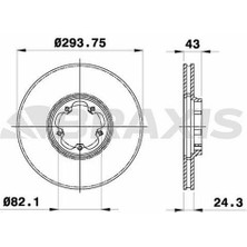 Braxis On Fren Dısk Aynası Transıt V184 0006 A.ceker Olcu: (294 x 43) ( Takım Fıyatı )