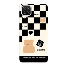 Manitoba Samsung Galaxy A12/M12 Uyumlu Baskılı Yumuşak Silikon Şeffaf Telefon Kılıfı