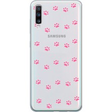 Manitoba Samsung Galaxy A70 Uyumlu Baskılı Yumuşak Silikon Şeffaf Telefon Kılıfı