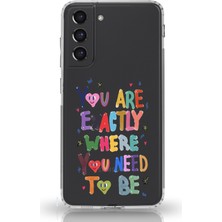 Manitoba Samsung Galaxy S22 Uyumlu Baskılı Yumuşak Silikon Şeffaf Telefon Kılıfı