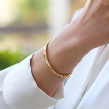 Necati Gün Baget Taşlı Gold Gümüş Keleçe