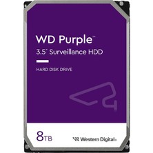 Verto 8 Tb Wd 3.5 Purple Sata3 5640RPM 256MB 7/24 Guvenlık WD85PURZ (3 Yıl Resmı Dıst Garantılı)