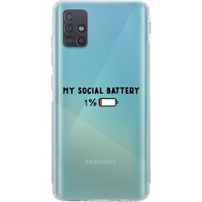 Manitoba Samsung Galaxy M51 Uyumlu Baskılı Yumuşak Silikon Şeffaf Telefon Kılıfı