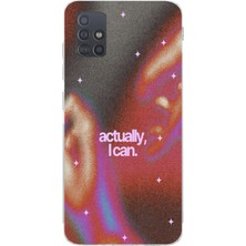 Manitoba Samsung Galaxy M31S Uyumlu Baskılı Yumuşak Silikon Şeffaf Telefon Kılıfı