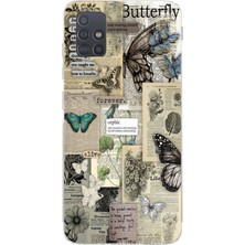 Manitoba Samsung Galaxy M51 Uyumlu Baskılı Yumuşak Silikon Şeffaf Telefon Kılıfı