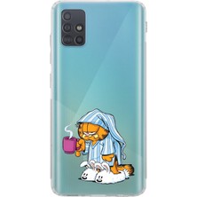 Manitoba Samsung Galaxy A71 Uyumlu Baskılı Yumuşak Silikon Şeffaf Telefon Kılıfı