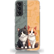 Manitoba Samsung Galaxy S22 Uyumlu Baskılı Yumuşak Silikon Şeffaf Telefon Kılıfı