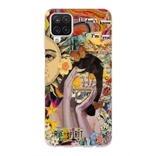 Manitoba Samsung Galaxy A12/M12 Uyumlu Baskılı Yumuşak Silikon Şeffaf Telefon Kılıfı