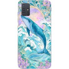 Manitoba Samsung Galaxy A51 Uyumlu Baskılı Yumuşak Silikon Şeffaf Telefon Kılıfı