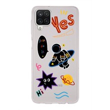 Manitoba Samsung Galaxy M33 Uyumlu Baskılı Yumuşak Silikon Şeffaf Telefon Kılıfı